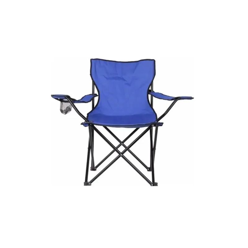 GENERICO - Silla Plegable De Playa Camping Pesca Picnic Con Porta Vaso Color Azul