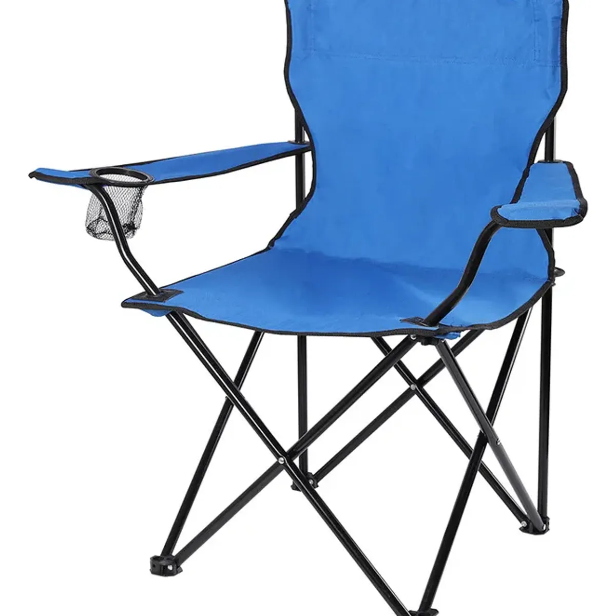 GENERICO - Silla Plegable De Playa Camping Pesca Picnic Con Porta Vaso Color Azul