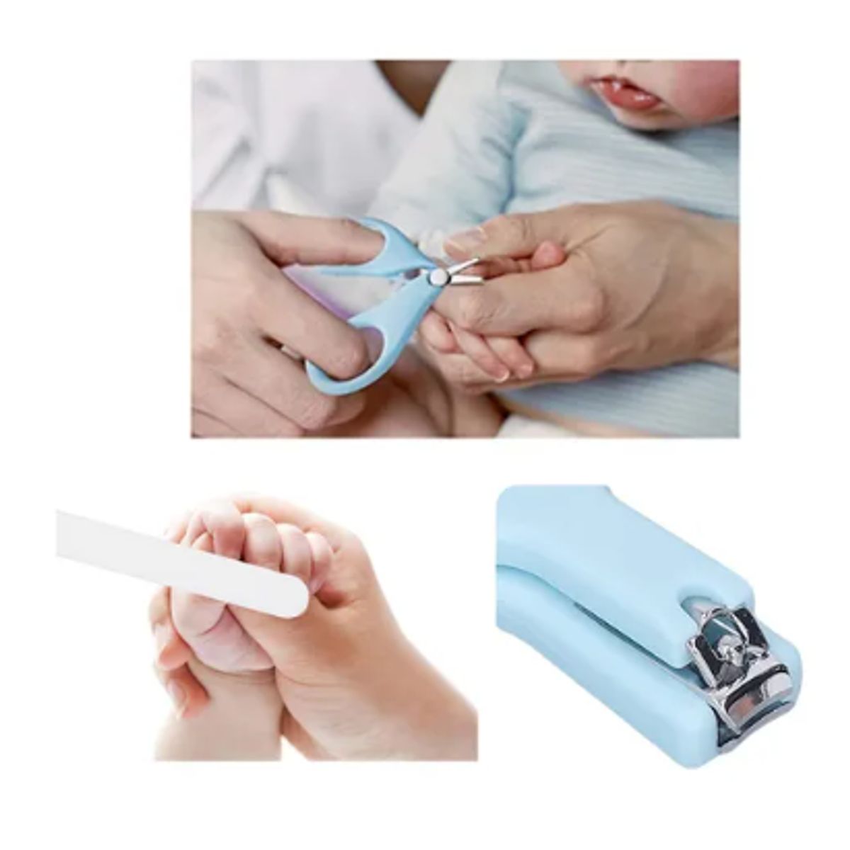 GENERICO - Set De Corta uñas Para Bebés 4 En 1 Kit De Manicura Cuadrado