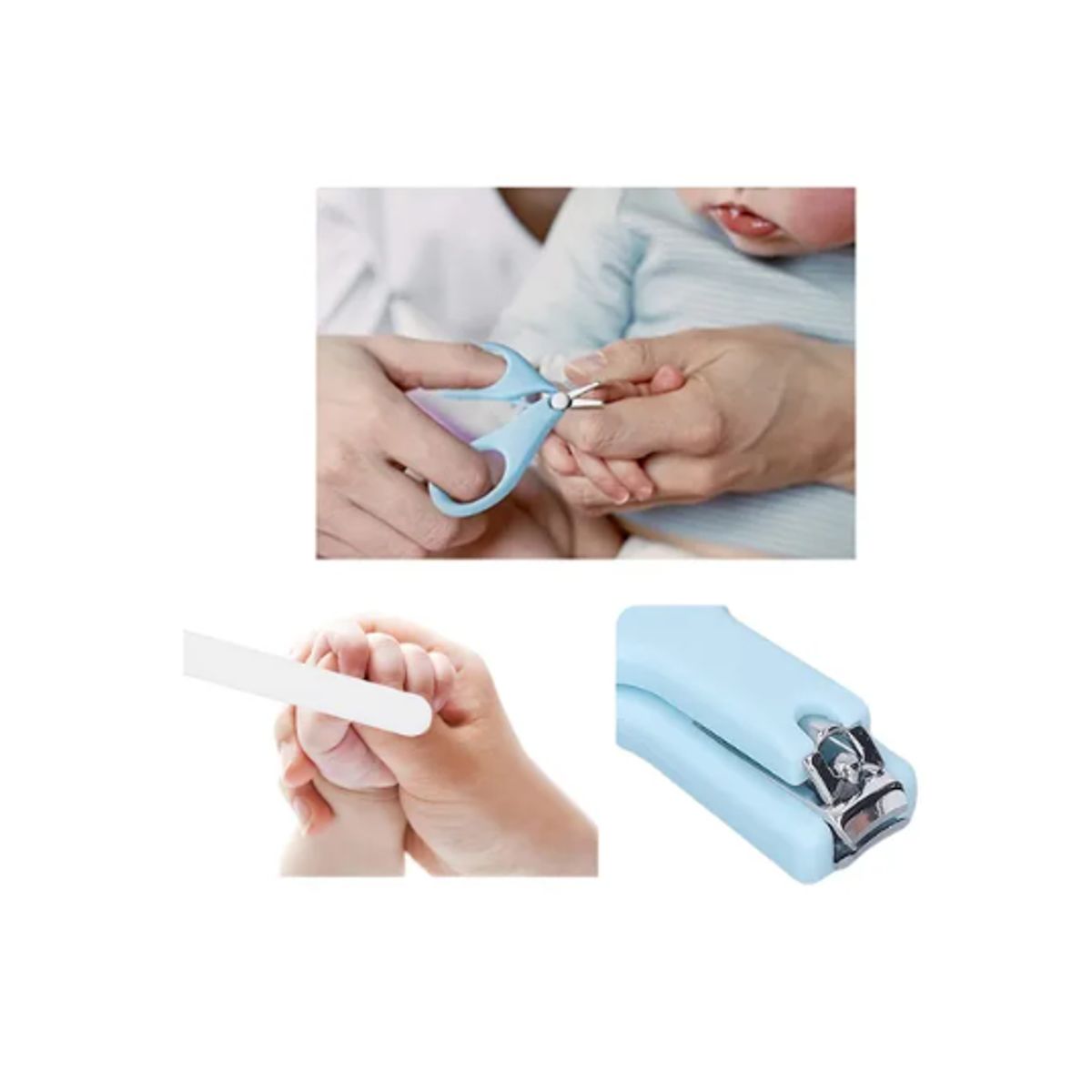 GENERICO - Set De Corta uñas Para Bebés 4 En 1 Kit De Manicura Cuadrado