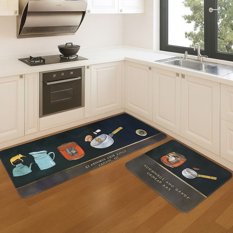 GENERICO - Set 2 Alfombra Antideslizante Cocina super absorbentes