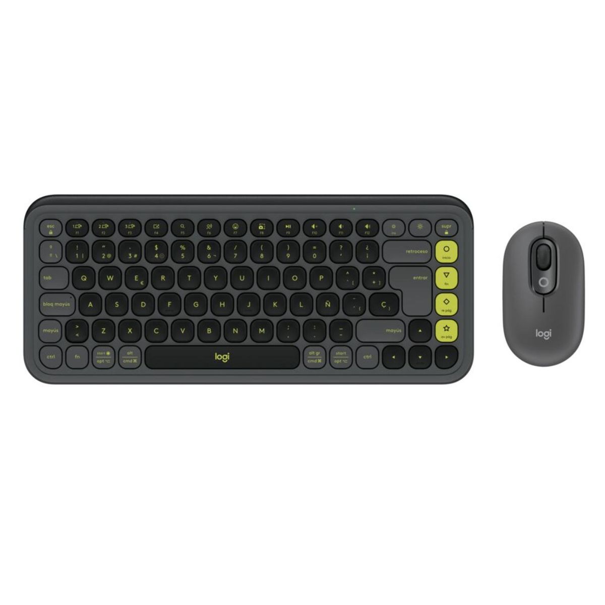LOGITECH - Kit teclado mouse inalambrico Logitech Pop Icon Grafito