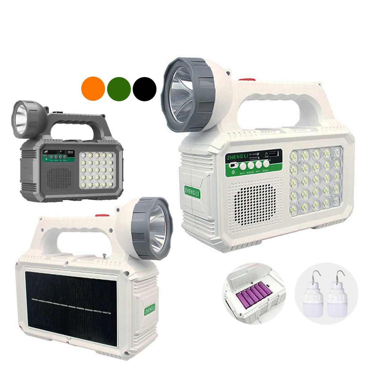 GENERICO - Kit Solar Radio-parlante Linterna Cargador GCS-2301