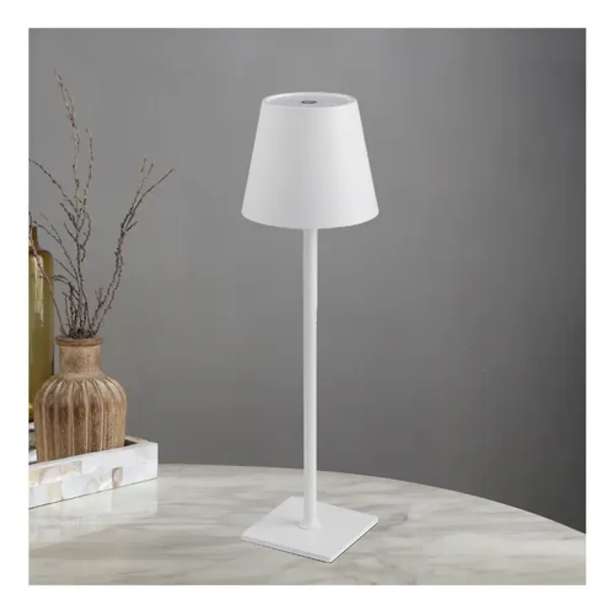 WANT - LAMPARA  RECARGABLE TOUCH BLANCA