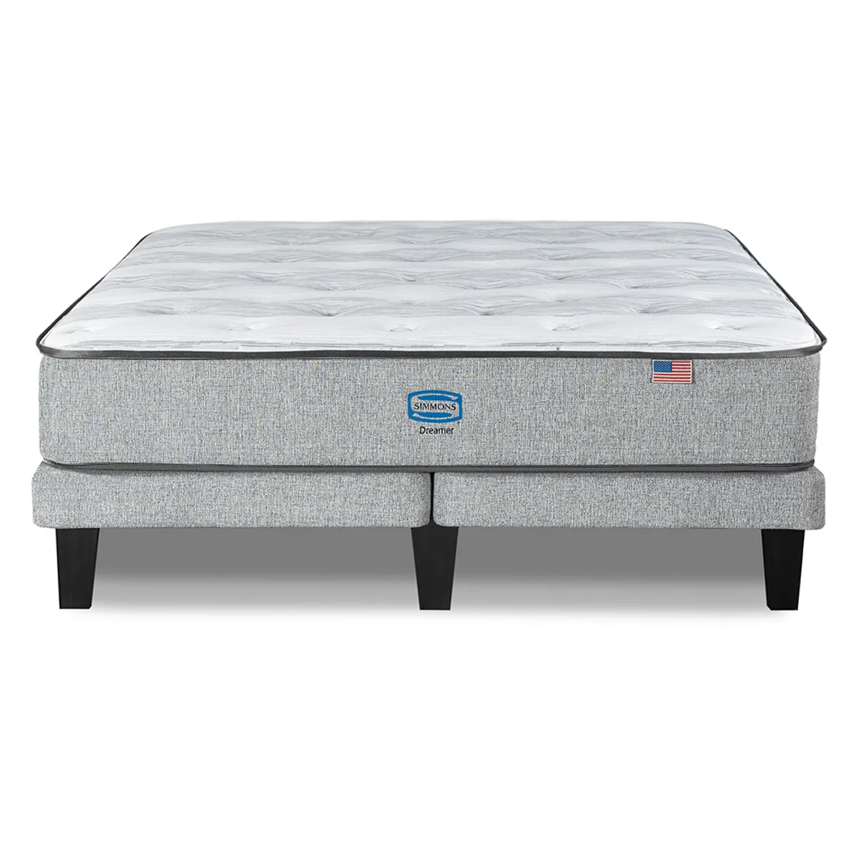 SIMMONS - Cama Europea Dreamer 2 Plazas respaldo Praga Arena