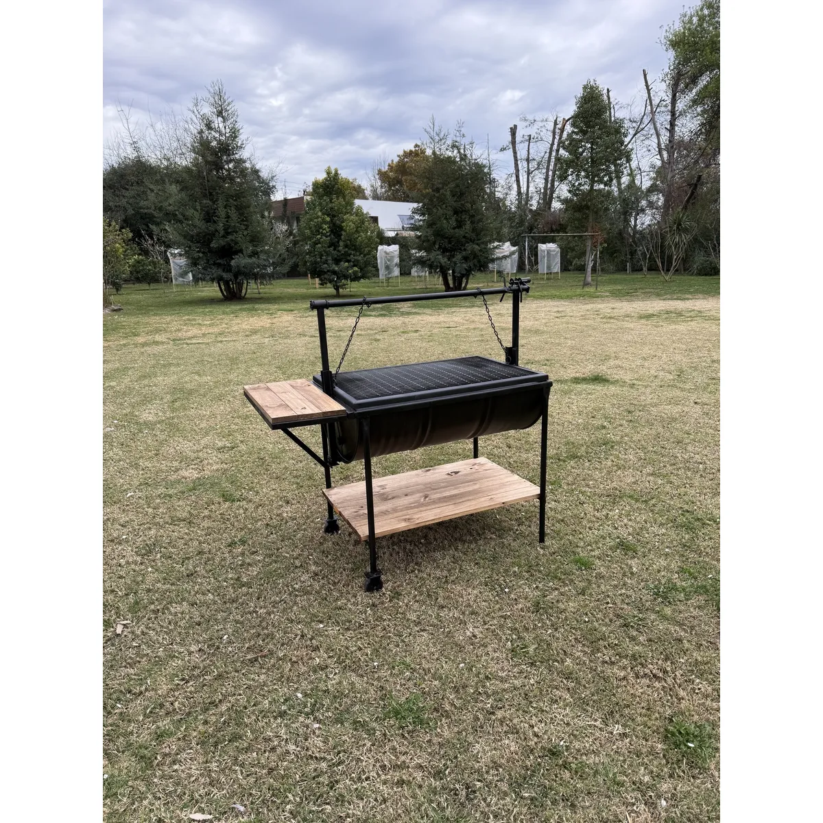 GENERICO - Parrilla con levante desmontable y mesa de apoyo