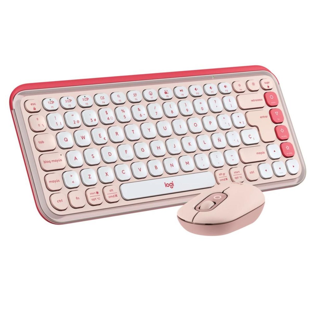 LOGITECH - Kit teclado mouse inalambrico Logitech Pop Icon Rosado