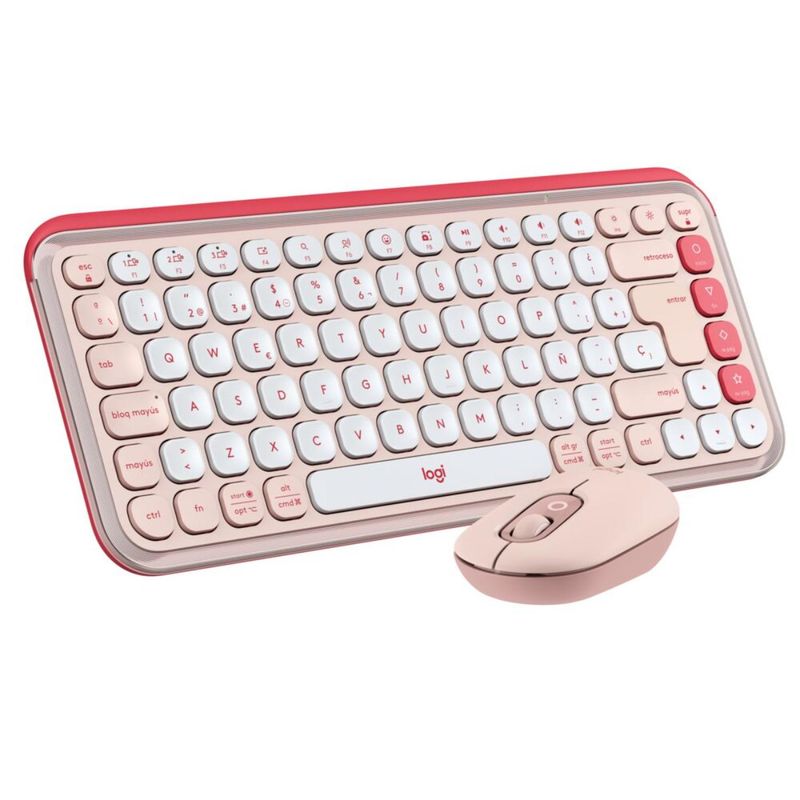 LOGITECH - Combo inalambrico POP Icon Rosado Español