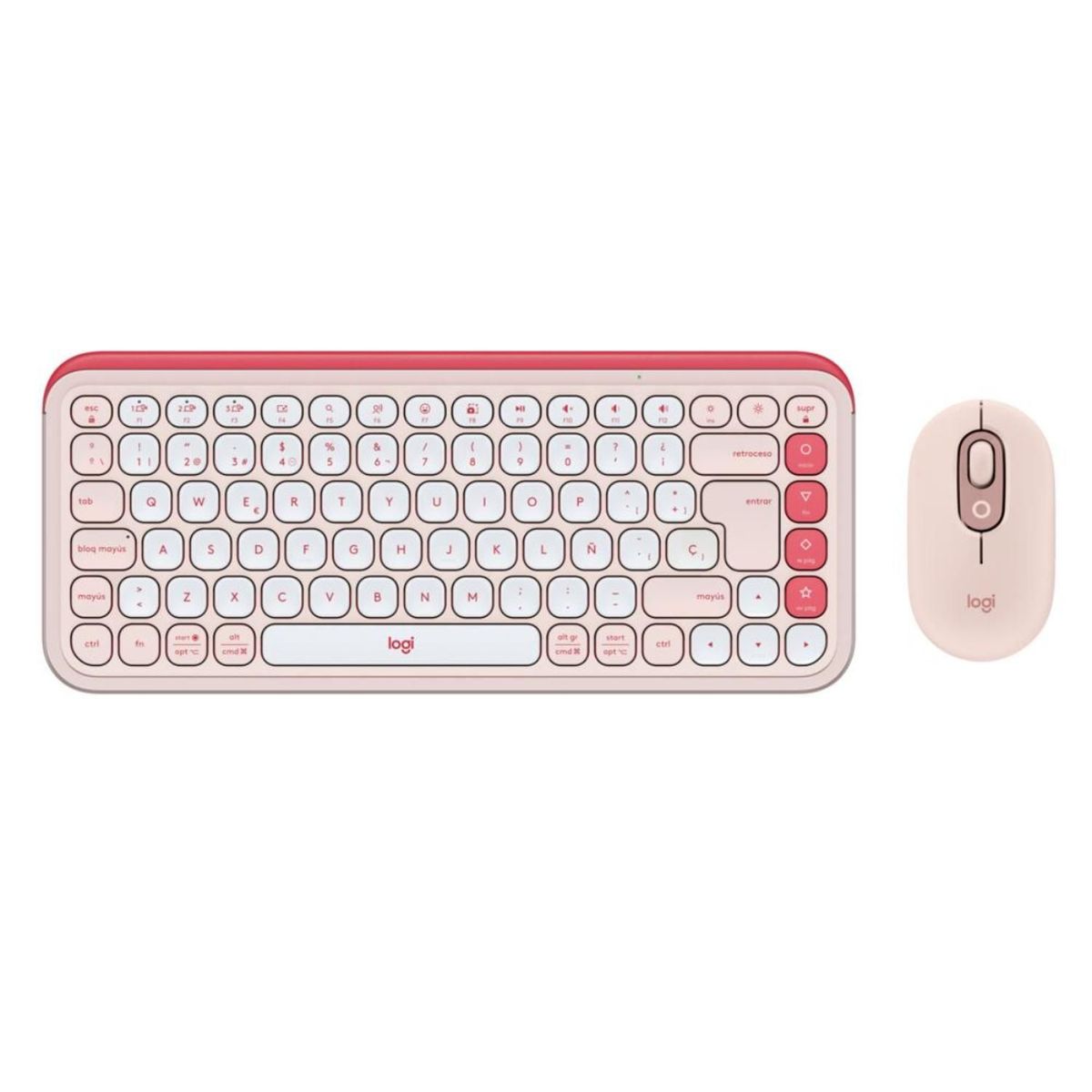 LOGITECH - Kit teclado mouse inalambrico Logitech Pop Icon Rosado