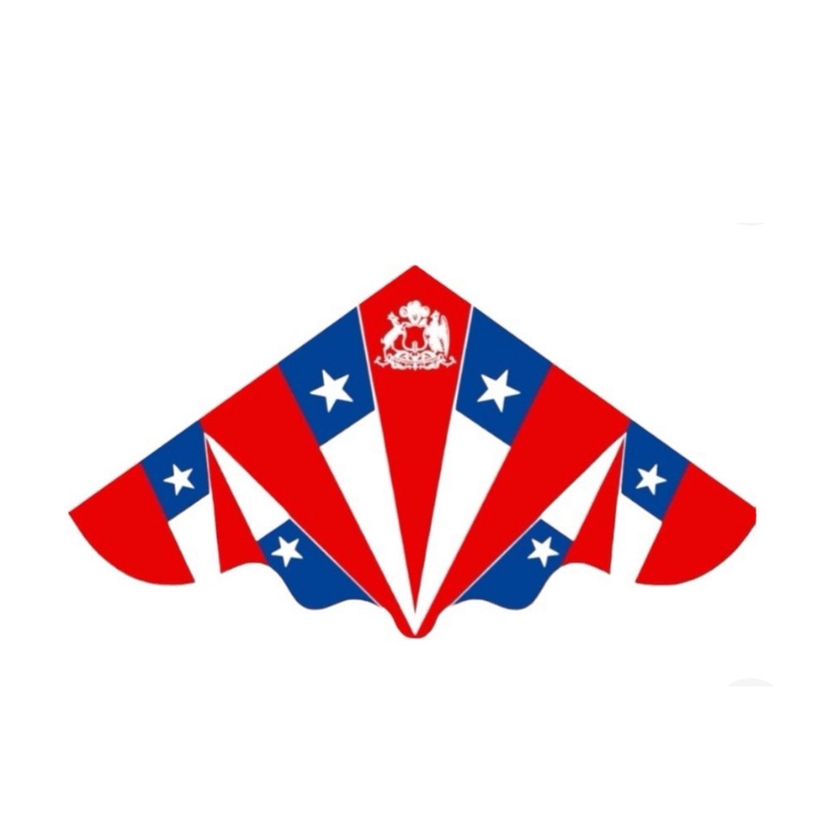 NACIONAL - Cometa Bandera Chile 120x60cm Escudo Nacional Pack 12 Unidades