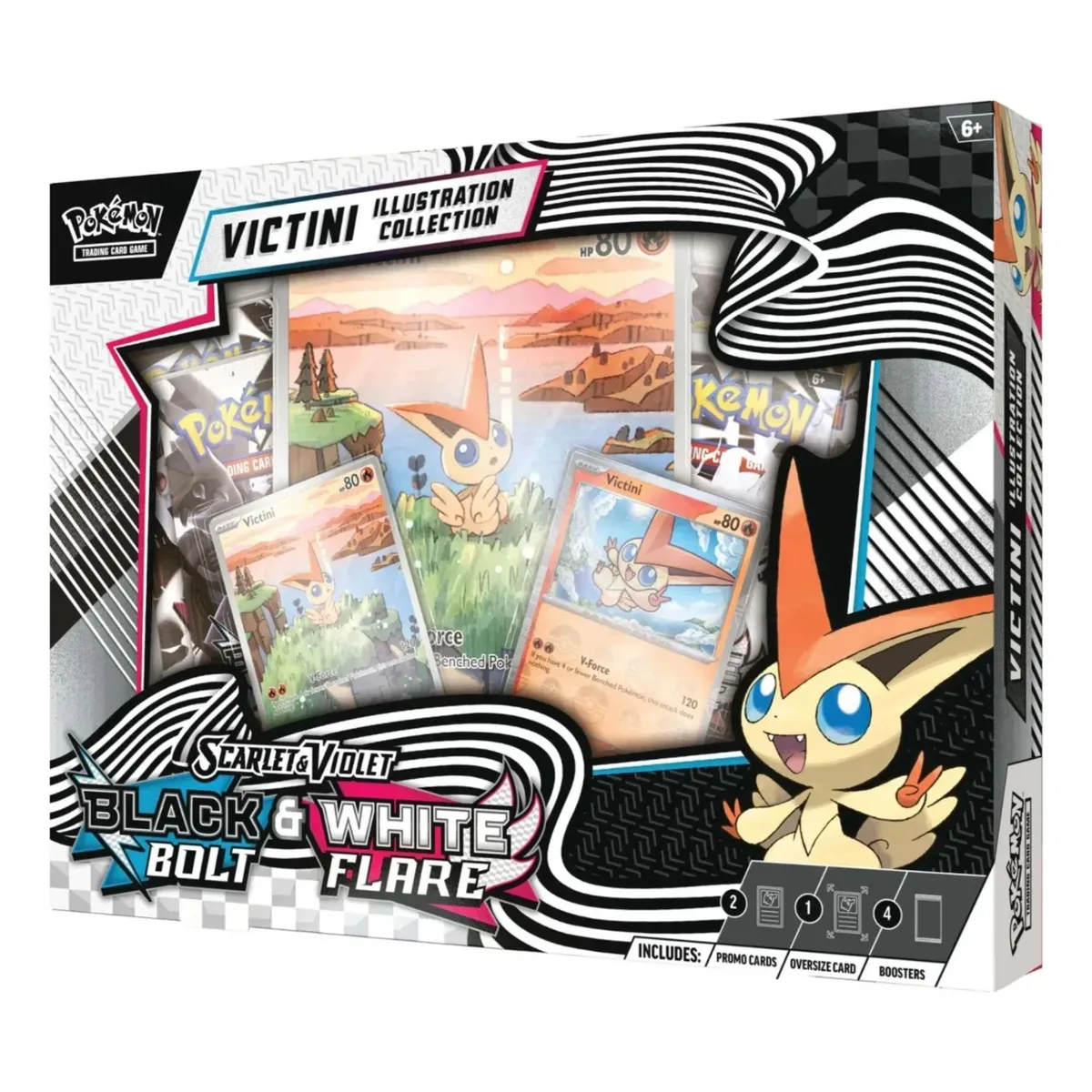POKEMON - Cartas Pokemon Tcg Victini Illustration 4 Sobres Español