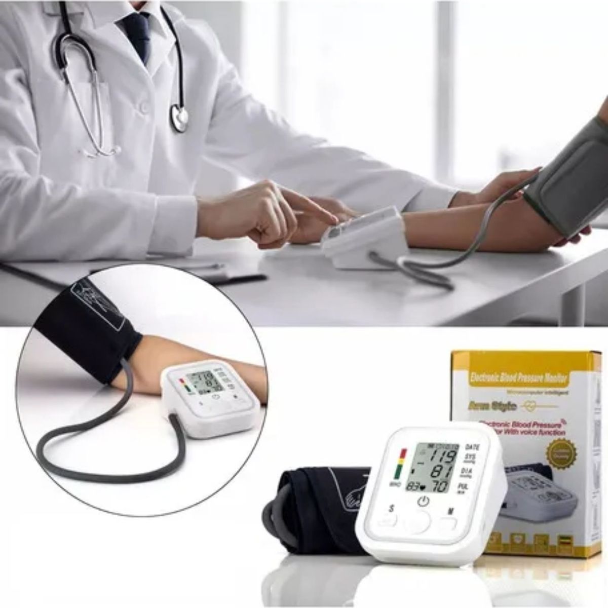 GENERICO - Tensiómetro Digital con Voz - Controla tu Presión Arterial desde Casa