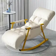 GENERICO - Sillón Mecedora Reclinable 5 Posiciones Reposapiés Acolchada