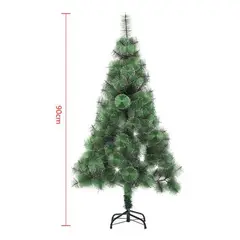 GENERICO - Árbol de Navidad Verde Puntas Blancas 90 cm