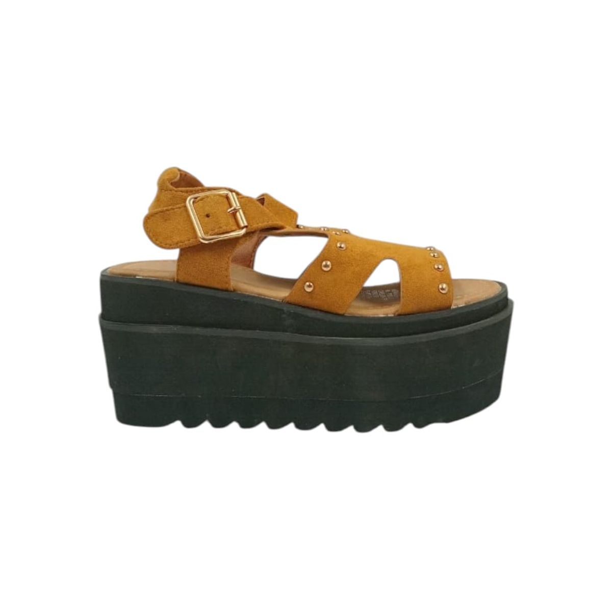 HERIEL - Sandalia Camel Plataforma