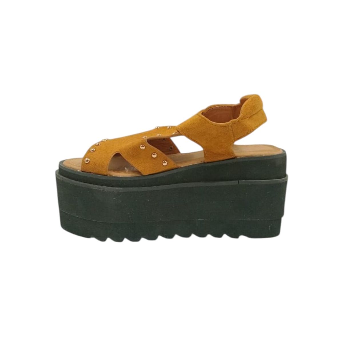 HERIEL - Sandalia Camel Plataforma