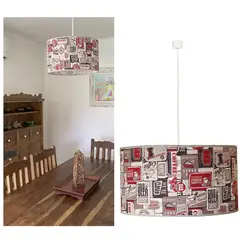 CAROLD STEVENS - Lámpara Colgante Tambor Coffe