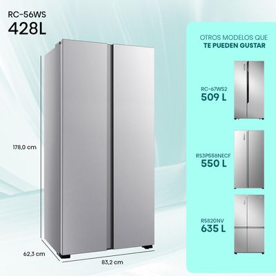 Imagen 2 del producto Refrigerador Side by Side 428 Litros No Frost RC-56WS