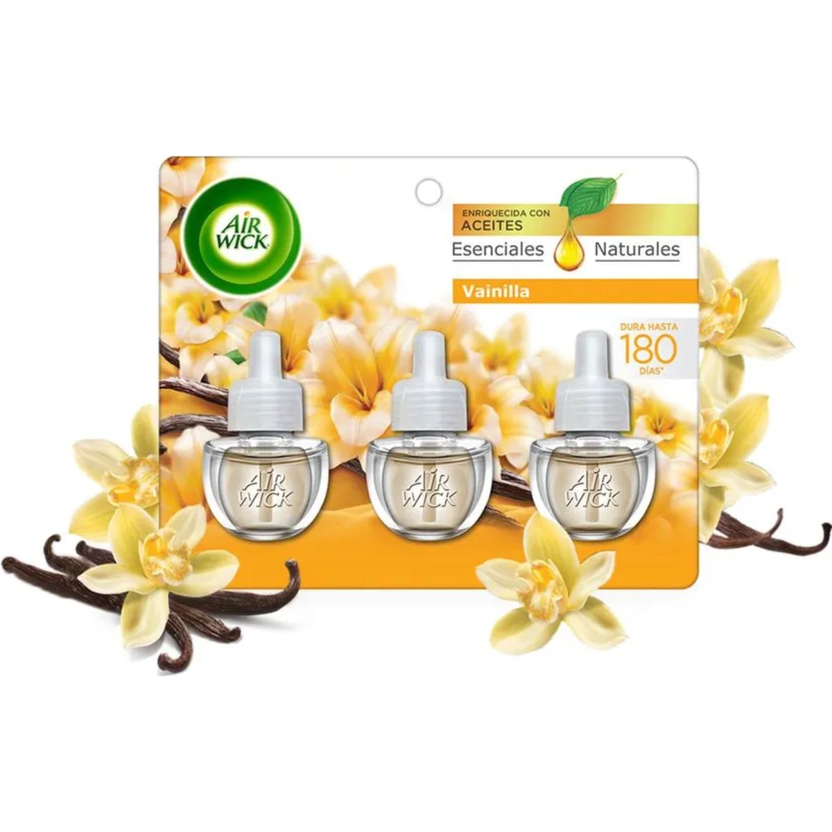 AIRWICK - Repuesto Desodorante Eléctrico Air Wick Vainilla 3x21ml