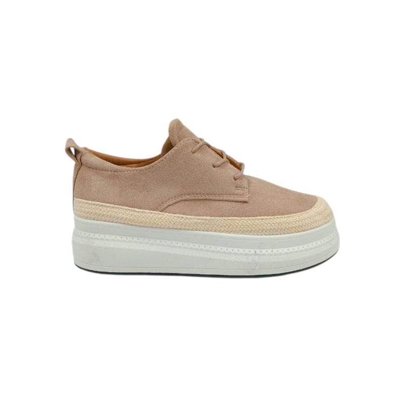 HERIEL - Zapatilla Beige Plataforma Mujer