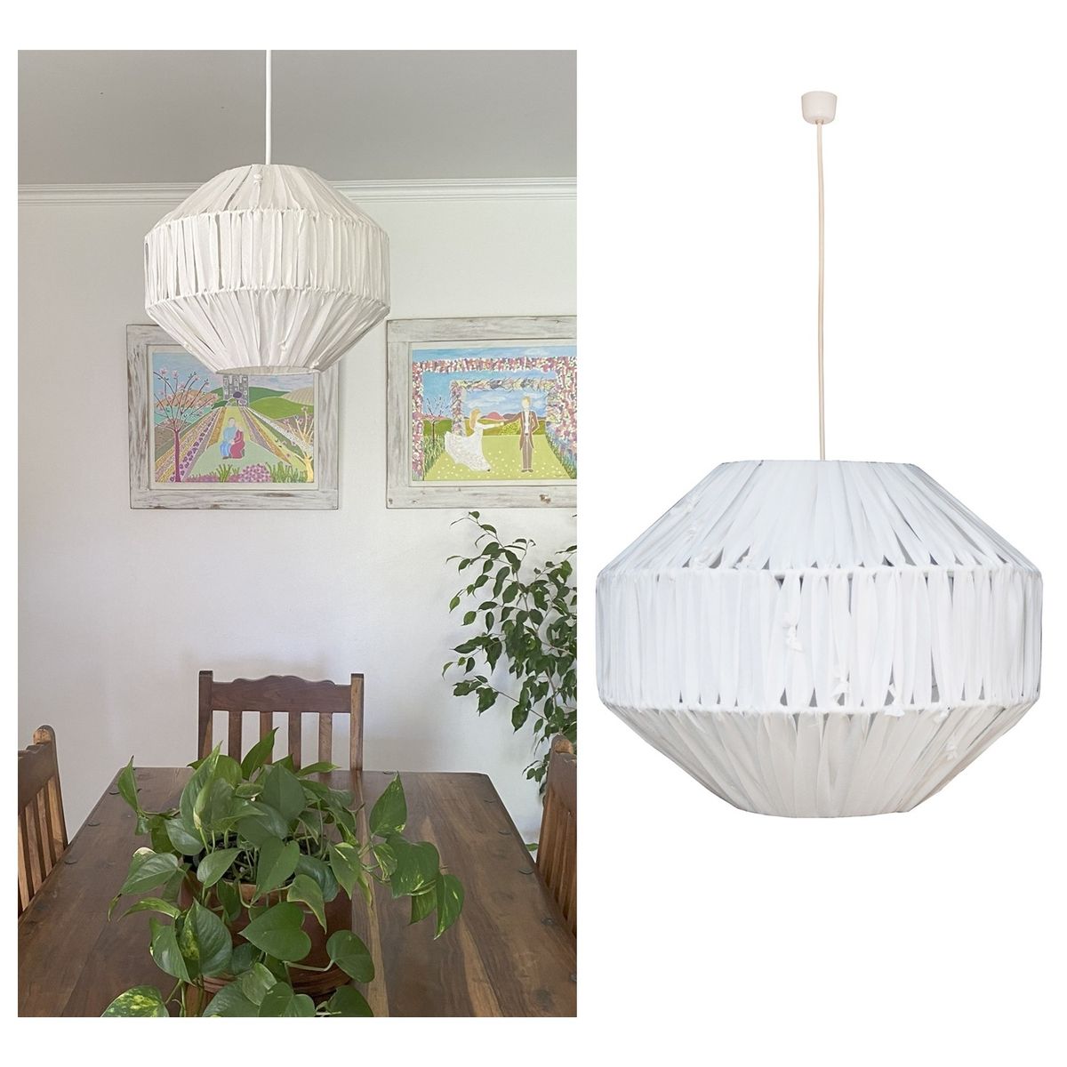 CAROLD STEVENS - Lámpara Colgante Amit Crudo.