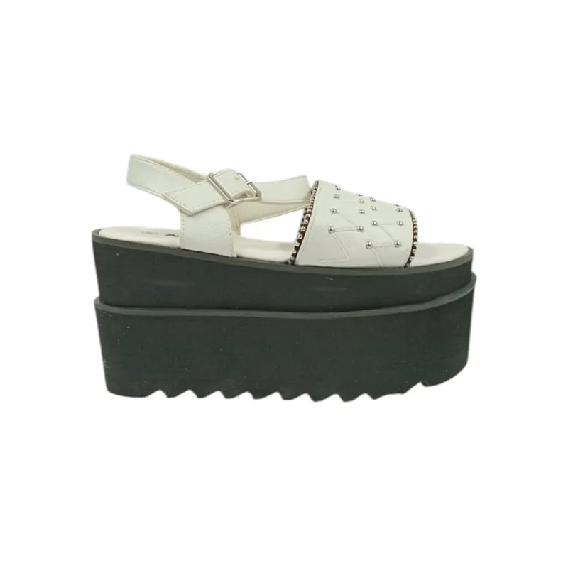 HERIEL - Sandalia Blanca Plataforma