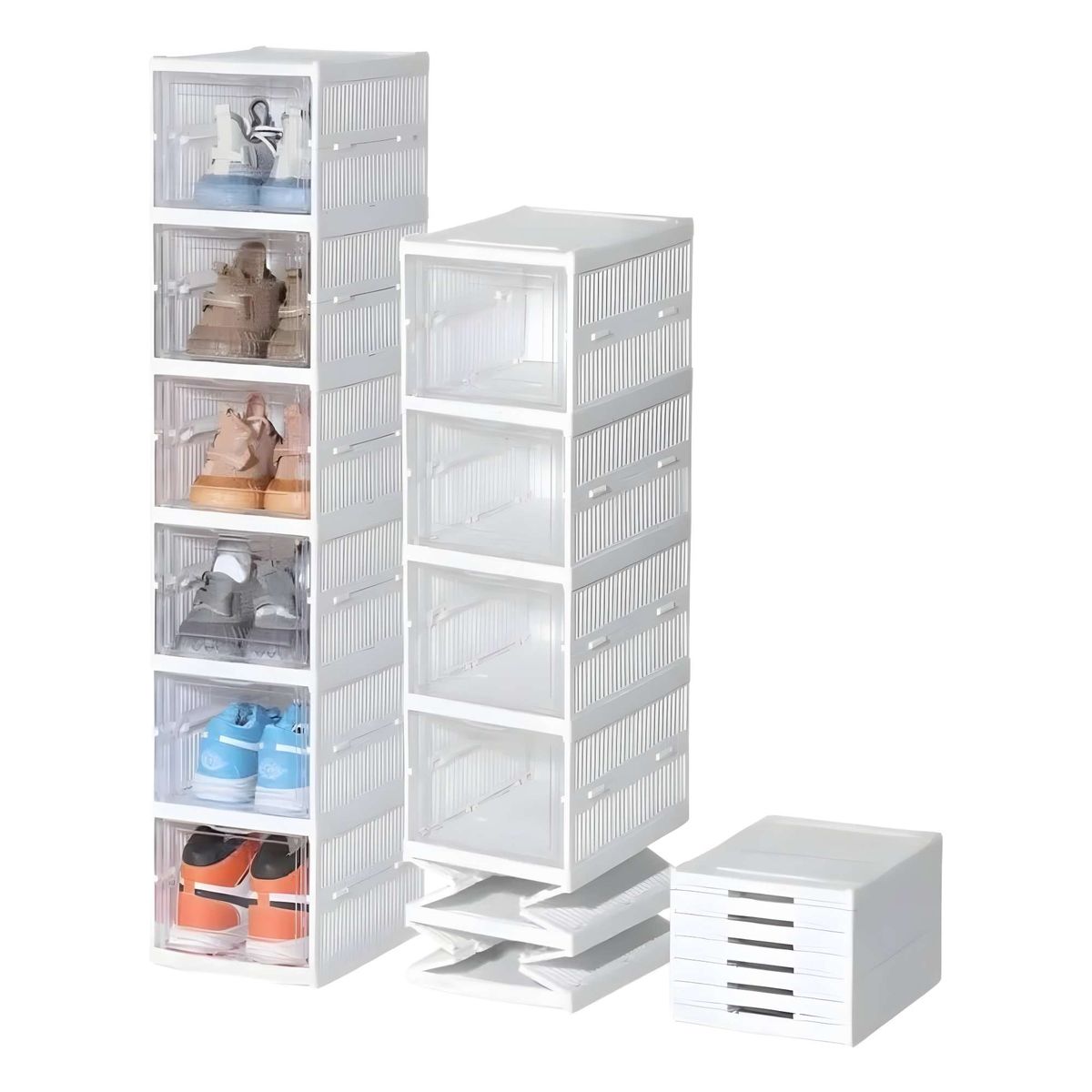GENERICO - ORGANIZADOR DE ZAPATOS 6 NIVELES PLEGABLE BLANCO