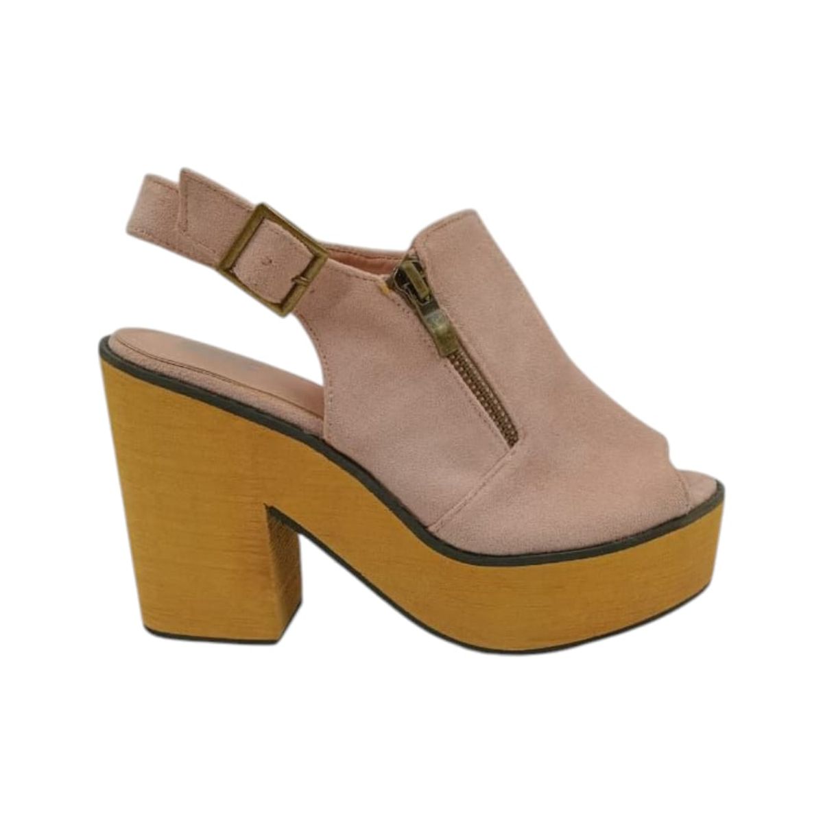 HERIEL - Sandalia Rosa Plataforma Mujer