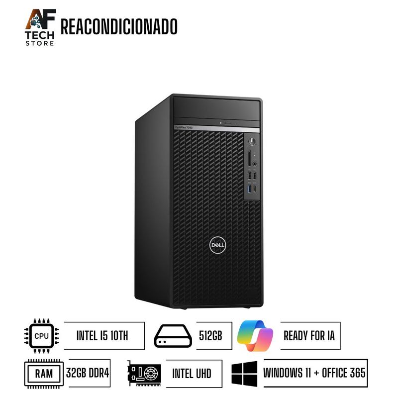 DELL - Computador Dell Optiplex 7090 Power (Windows 11 - Office 365) Reacondicionado