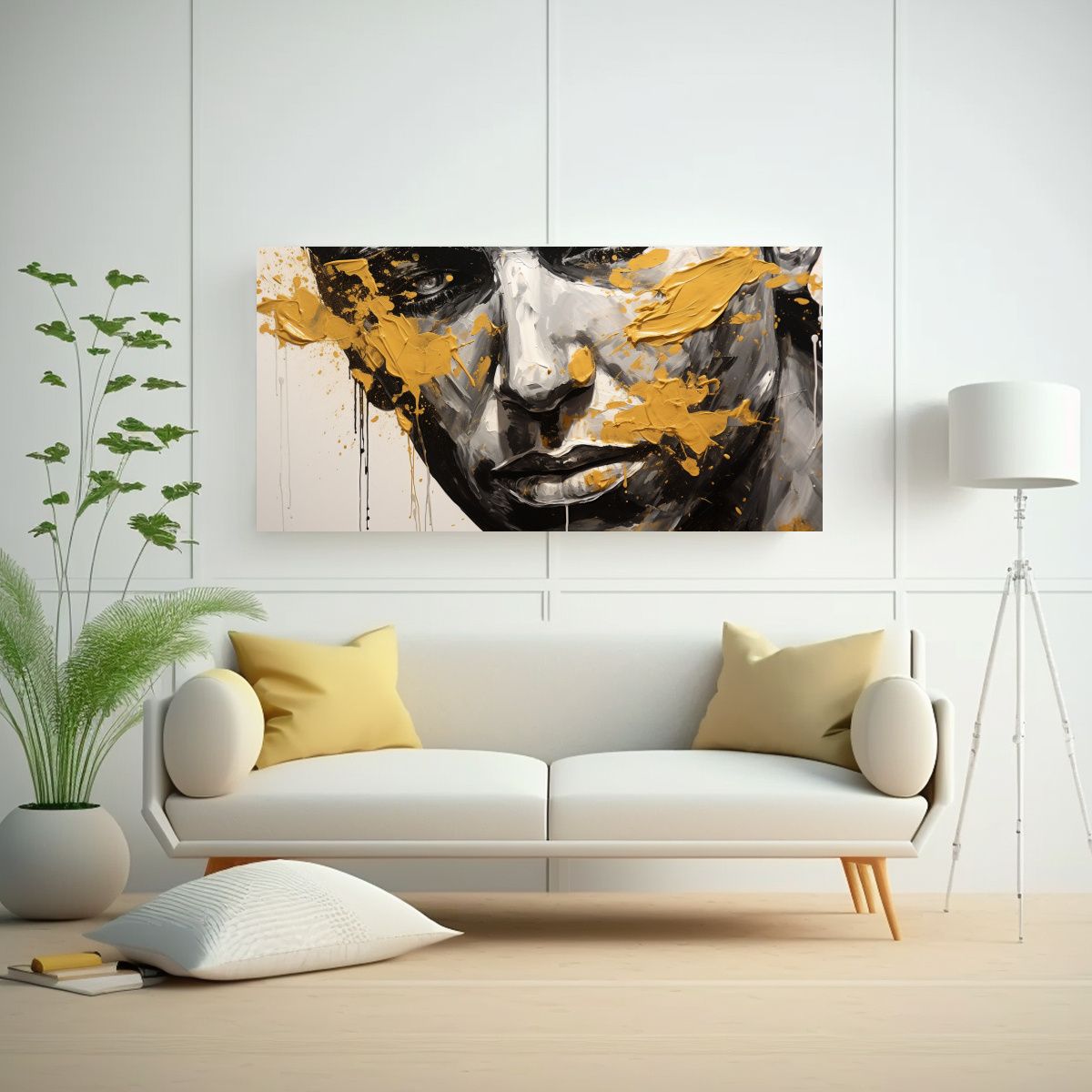 GENERICO - Pintura Lienzo Mágico Contornos Faciales Y 120x60 Cm