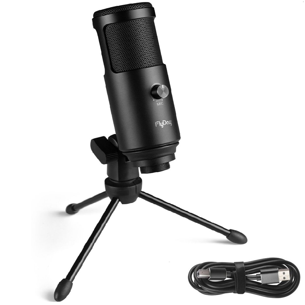 FIFINE - Micrófono Flyday F3 Condensador Cardiode PC PS4 USB