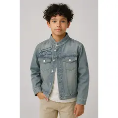 KIBOU - Chaqueta mezclilla niño look urbano y funcional