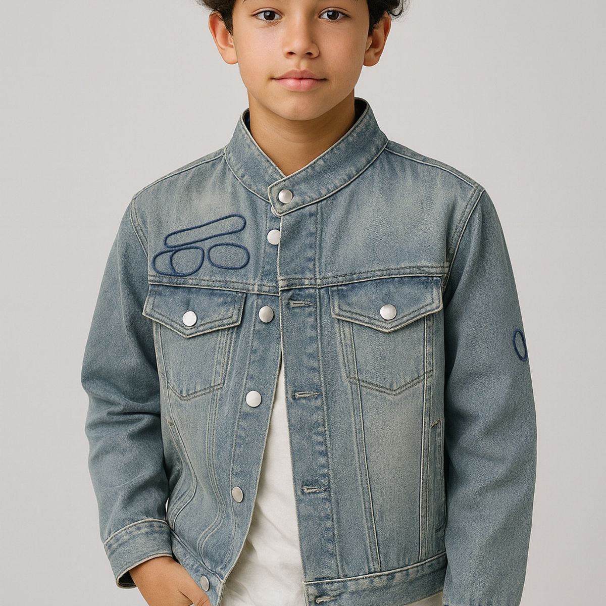 KIBOU - Chaqueta mezclilla niño look urbano y funcional