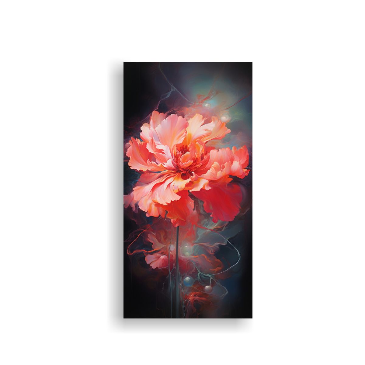 GENERICO - Pintura Abstracta Floral Detallada En óleo 70x140 Cm
