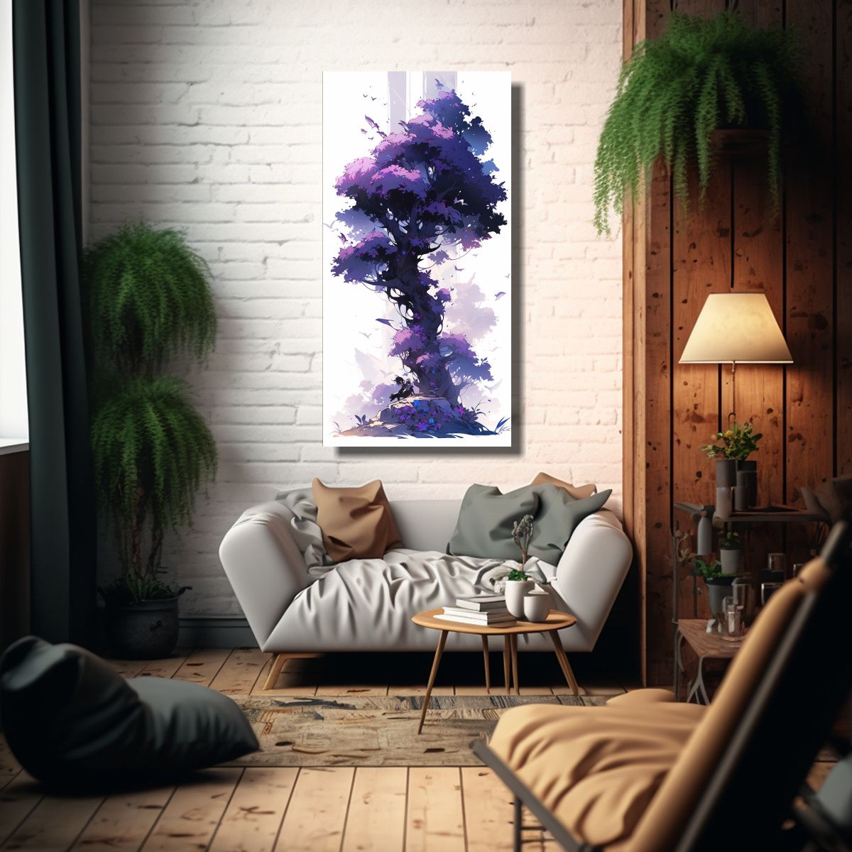 GENERICO - Pintura De Decoración Neonoir Con Hermoso 70x140 Cm