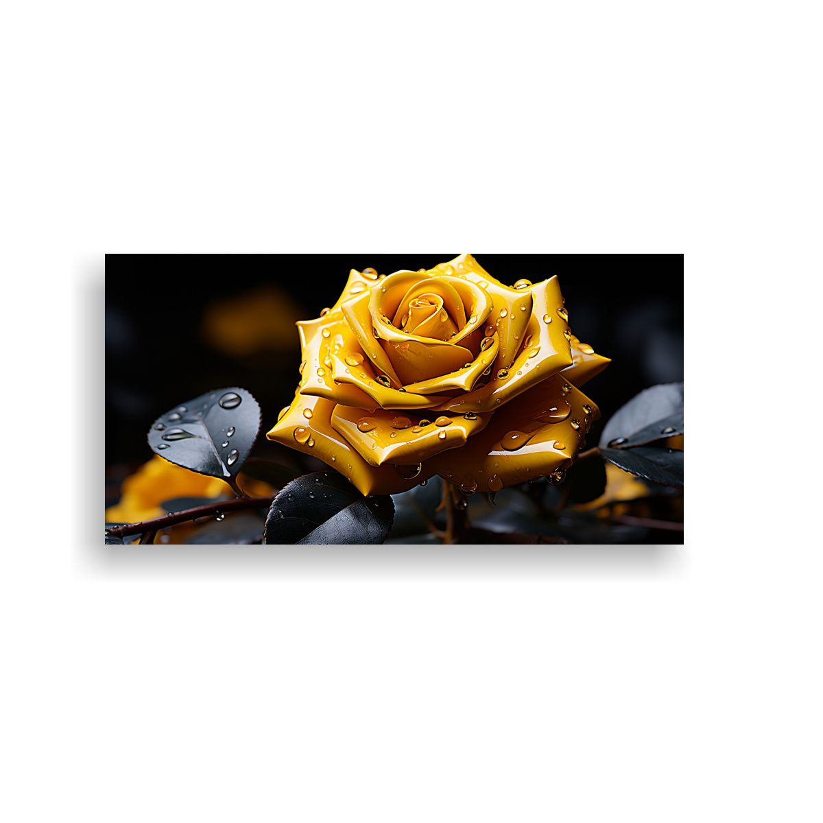 GENERICO - Cuadro Imagen Baño Pop Art Rosa Amarilla 120x60 Cm