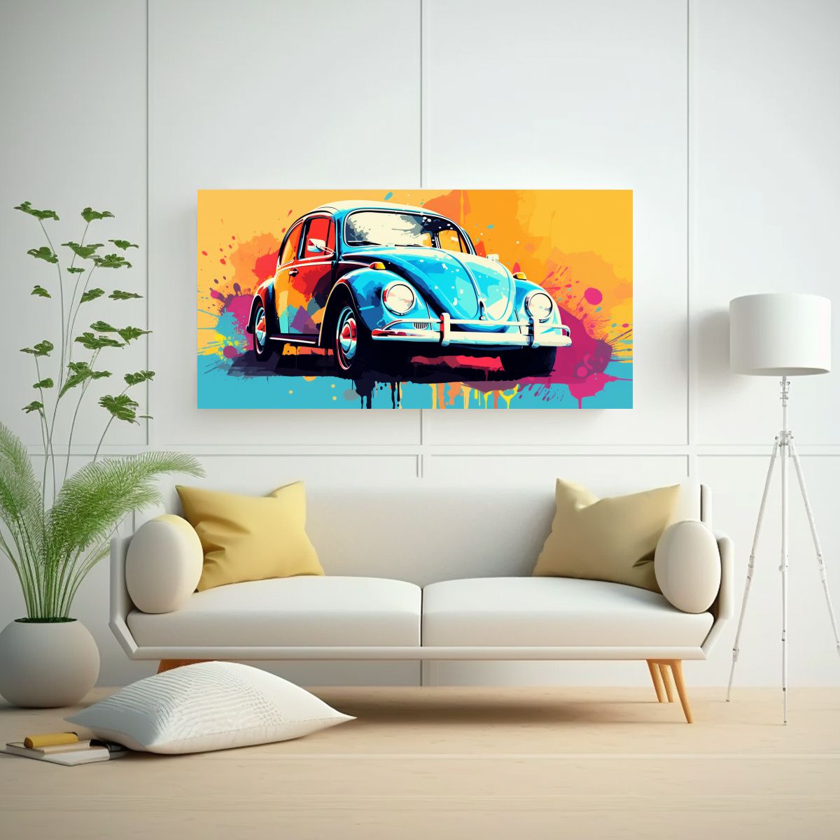 GENERICO - Pintura Lienzo Refinado Con Escarabajos En 120x60 Cm