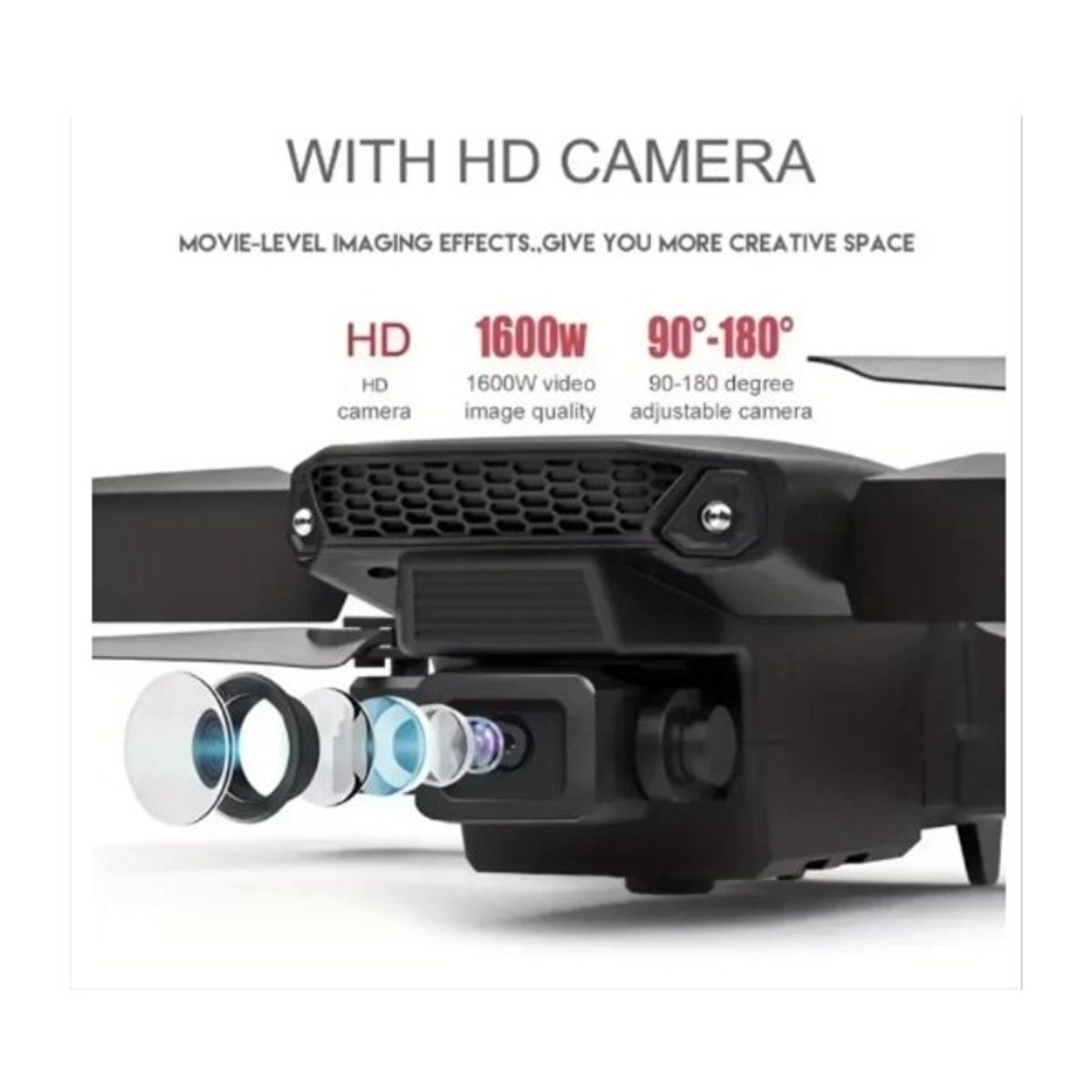 GENERICO - Dron profesional E88 Pro 4K