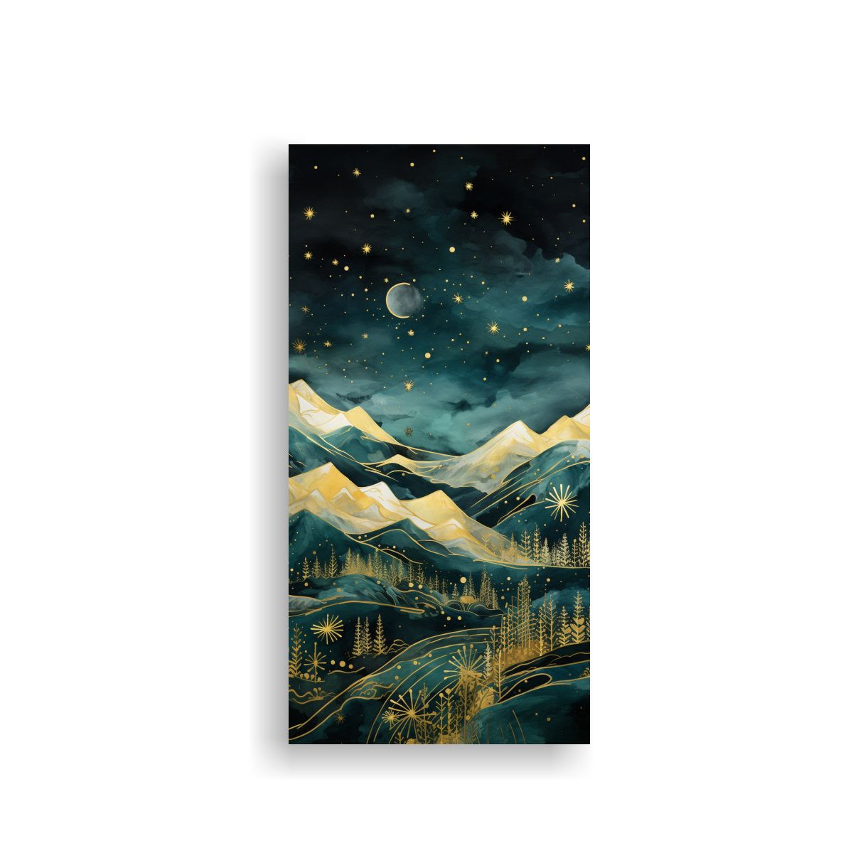 GENERICO - Tela En Bastidor Moderno Paisaje De Montaña Con 70x140 Cm