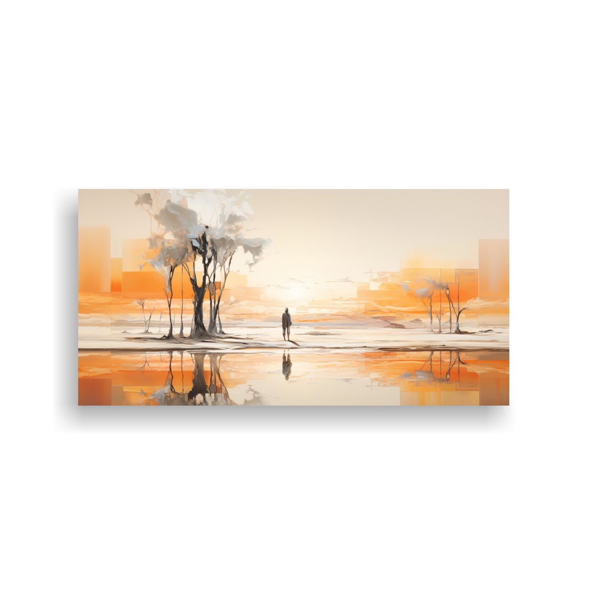 GENERICO - Paisaje Desierto Abstracto Elegante En Arte Y 120x60 Cm