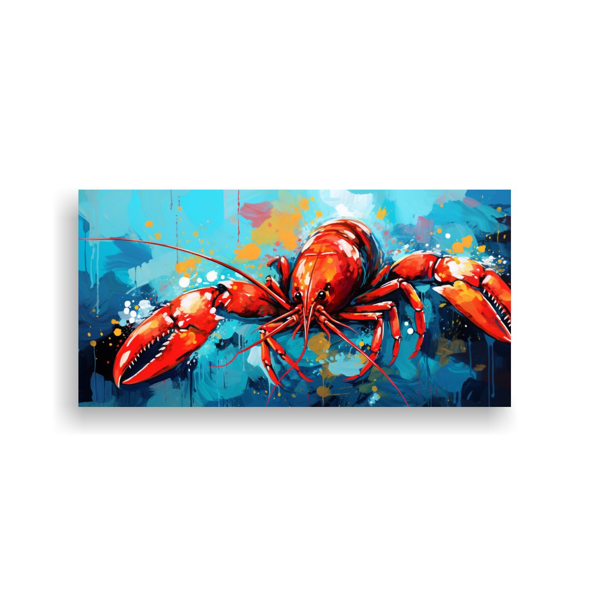 GENERICO - Cuadros Intensidad Langosta Radiante & Azul 120x60 Cm