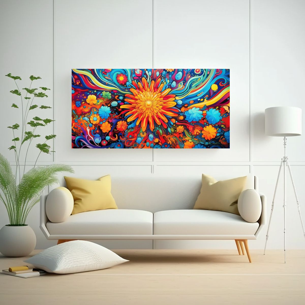 GENERICO - Pintura Decorativa En Bastidor De Madera 120x60 Cm