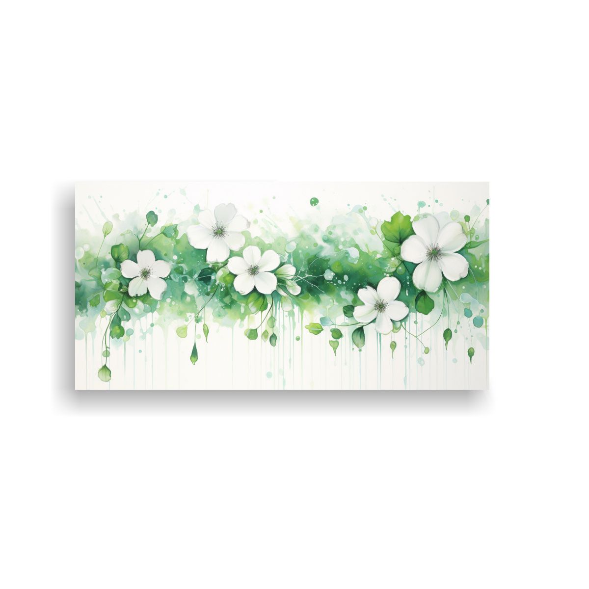 GENERICO - Pintura Estrellada En Lienzo Blanco 120x60 Cm