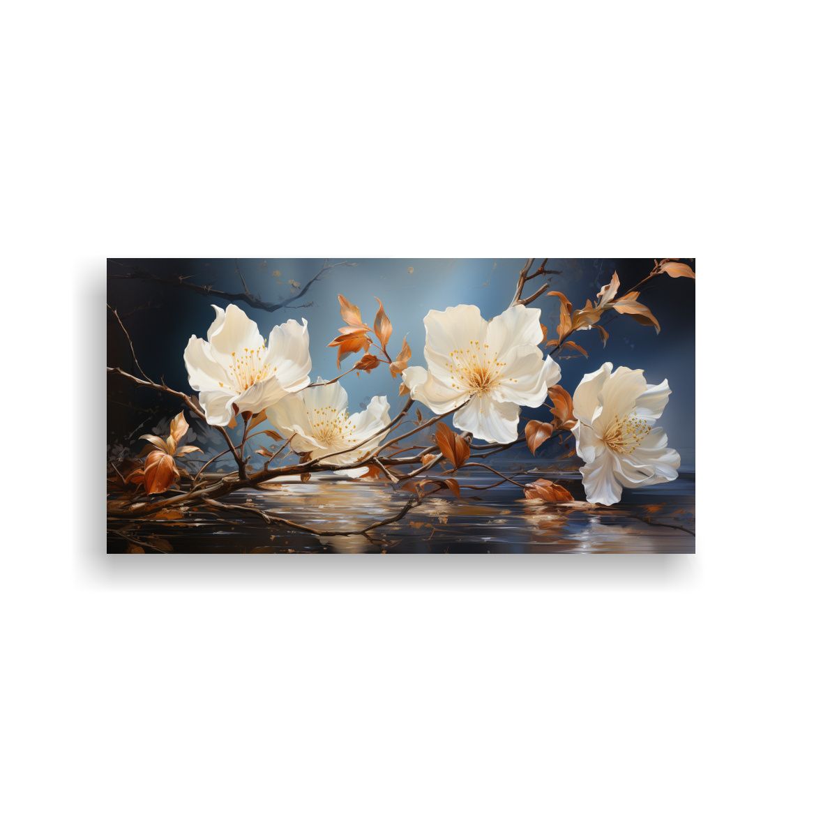 GENERICO - Tela En Bastidor Dibujo Exposición Flores En 140x70 Cm