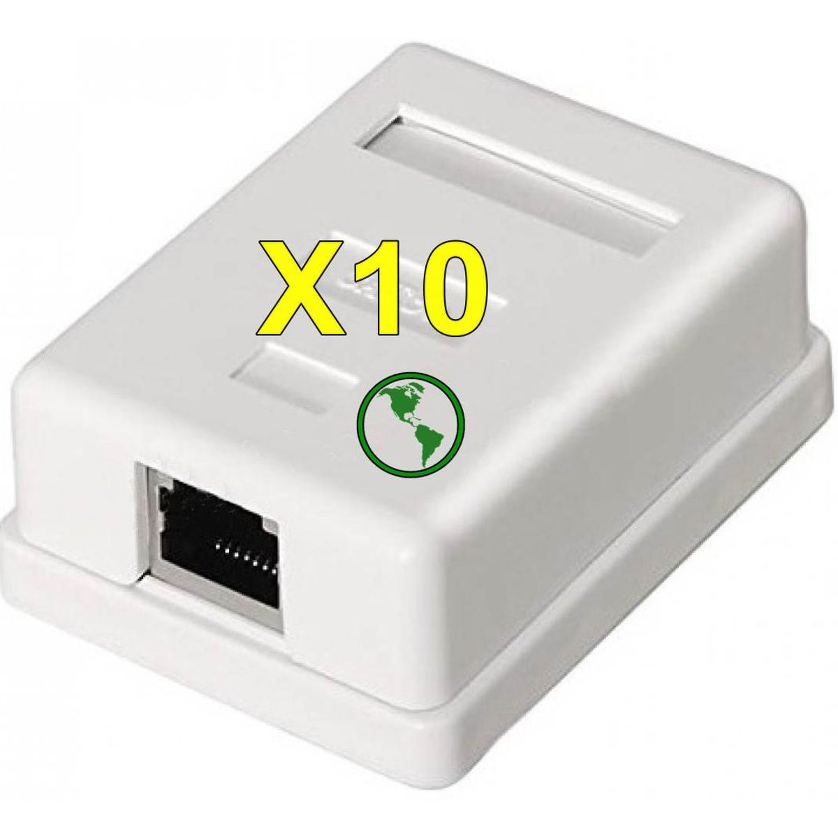 ULINK - Pack 10 Rosetas Rj45 Cat6 Utp Ponchable Con Modulo Interno Ulink