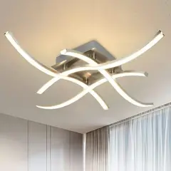 TATEE - Lámpara de techo LED moderno Decorativas de 4 luces 18W Blanco