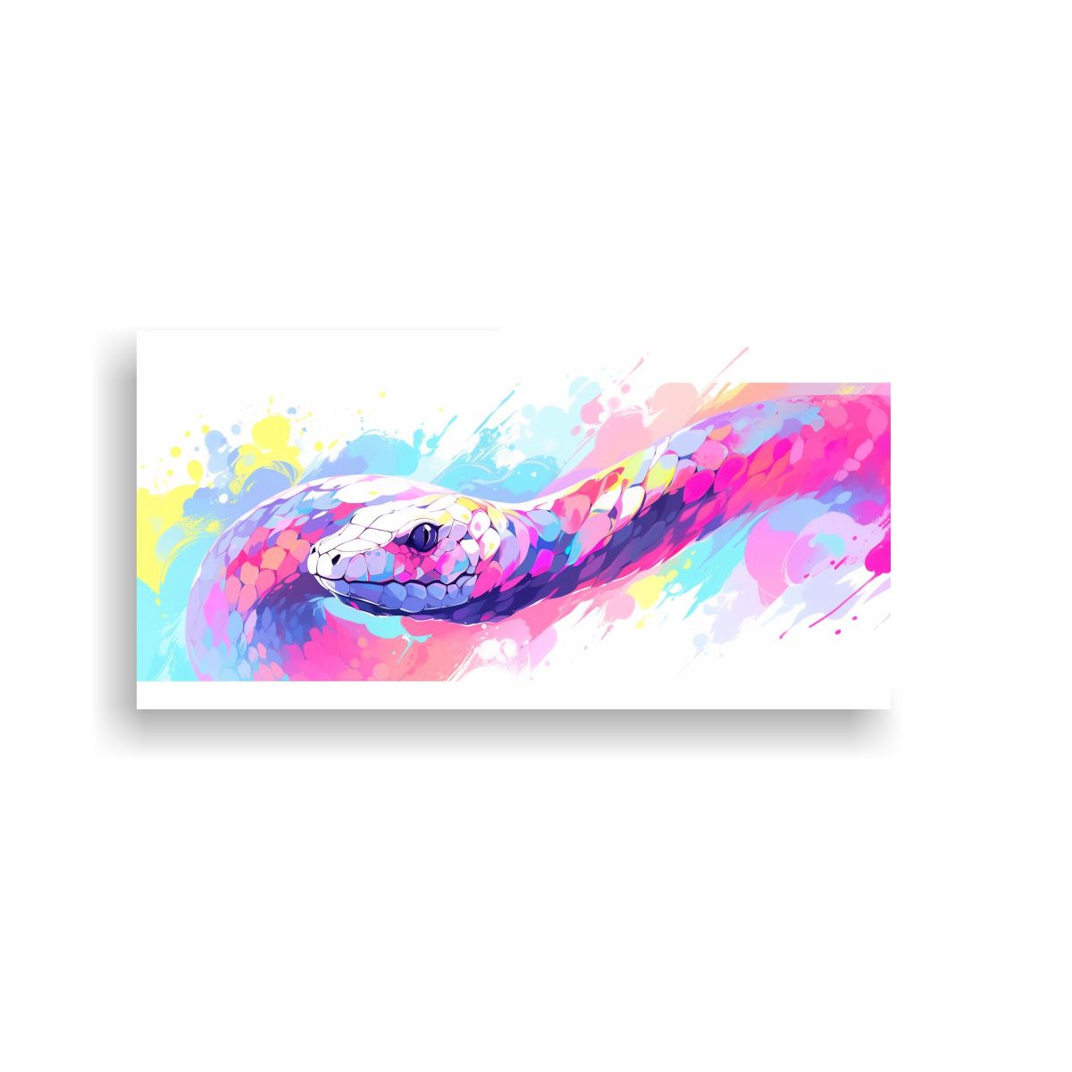 GENERICO - Lienzo Juvenil Moderno De Un Pitón En Colores 140x70 Cm