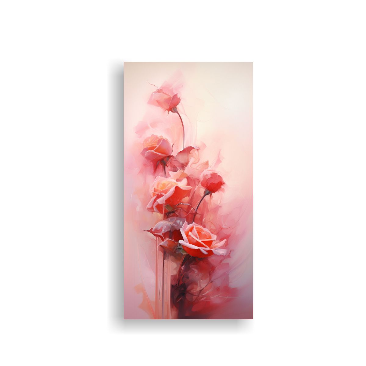 GENERICO - Cuadros Abstractos Verticales En Tonos Rosas 70x140 Cm