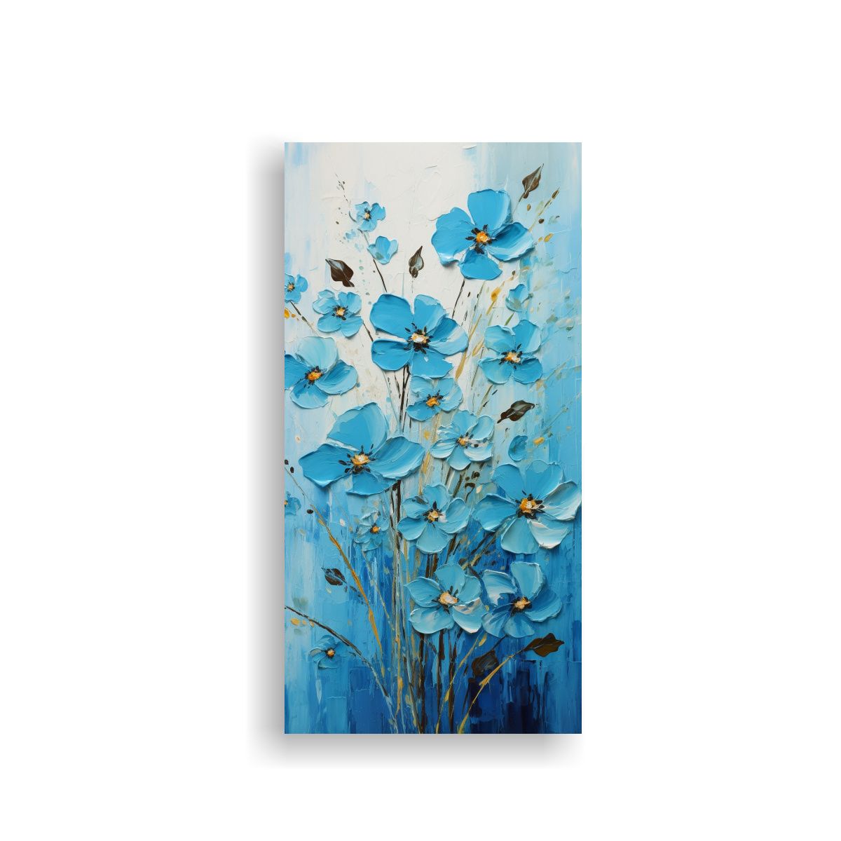 GENERICO - Cuadro En Lienzo Con Elegante Forma De Flores En 70x140 Cm