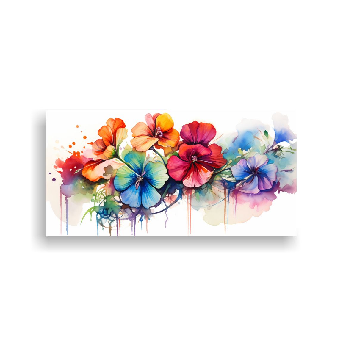 GENERICO - Cuadro Dibujo Simplicidad A Geranium Rainbow 120x60 Cm
